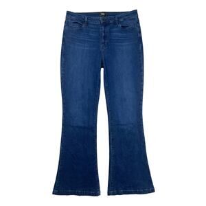 Paige Womens 34 Genevieve Boho Western Retro Cowboy Indie High Rise Flare Jeans